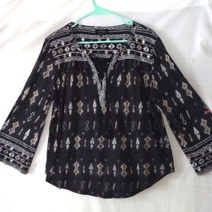 Lucky brand, Boho Blouse, Sz 12 Petite, NWOT